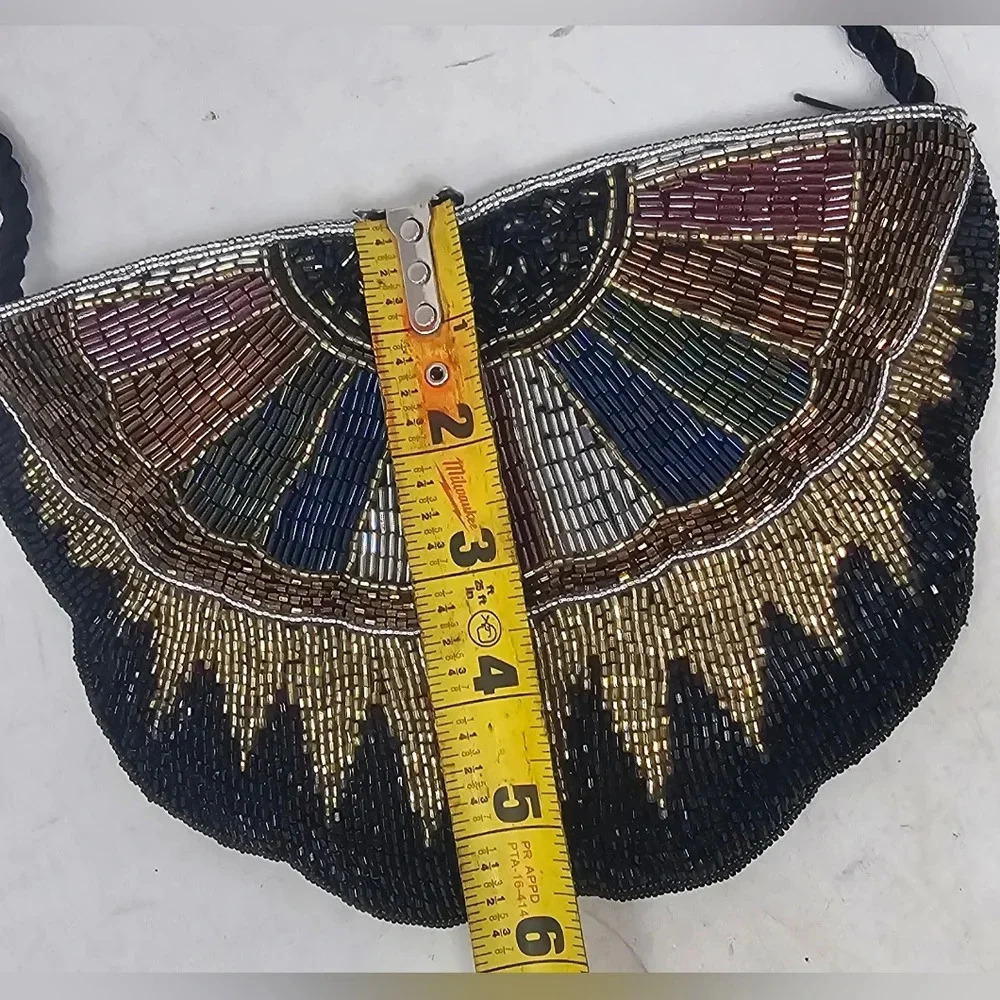 Vintage Hand Beaded Evening Crossbody Bag EUC - Picture 16 of 16